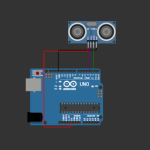 Arduino UNO + Sensor Jarak HC-SR04