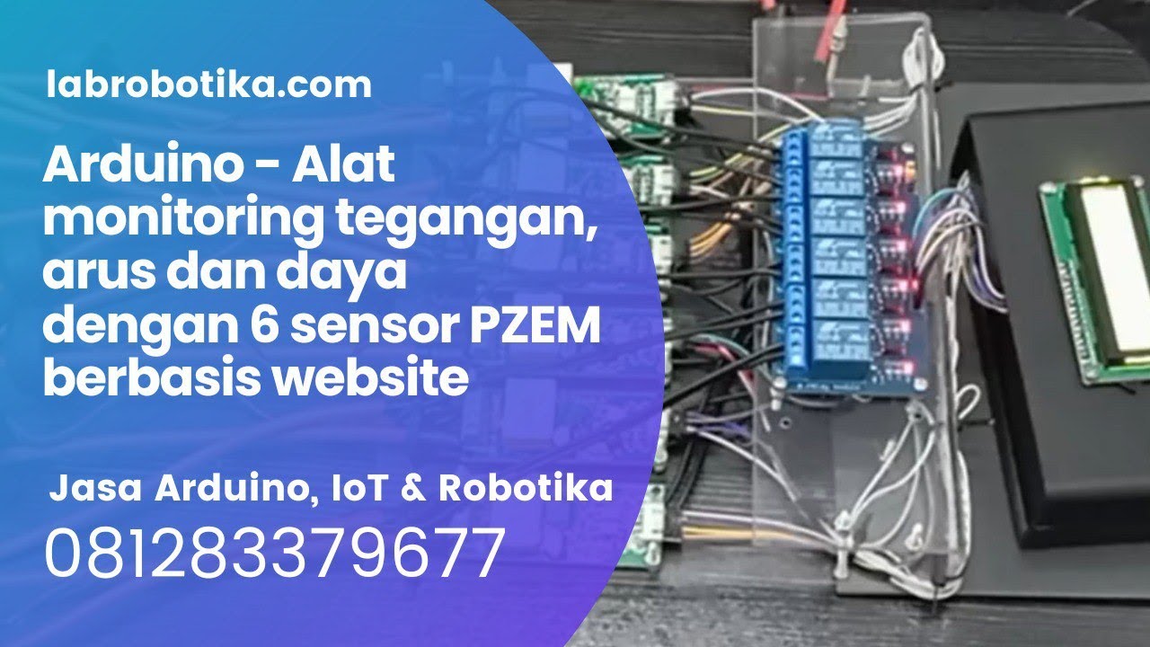 Arduino Alat monitoring tegangan, arus dan daya dengan 6 sensor PZEM berbasis website