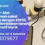 Arduino Alat penyiraman cabai otomatis dengan ESP32, DHt11, kelembaban tanah dengan notif blynk
