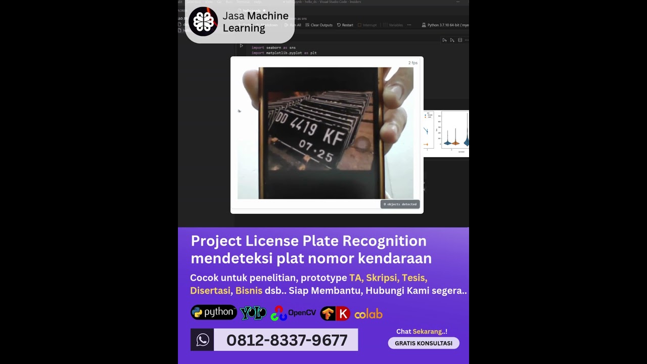 Jasa machine learning Project License Plate Recognition, plat nomor kendaraan