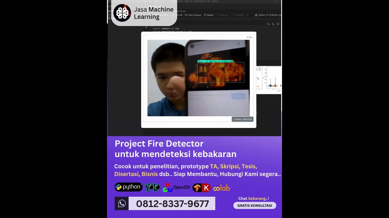 Jasa machine learning Project Fire Detection, mendeteksi kebakaran