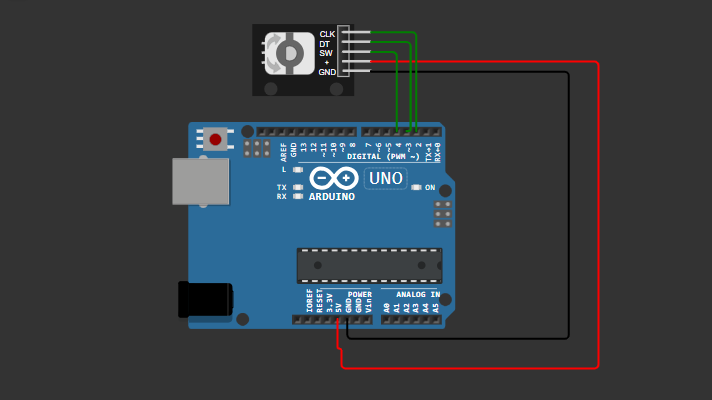 Kontrol Rotary Encoder dengan Arduino Uno