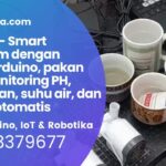 Arduino Smart aquarium dengan esp32, arduino, pakan ikan, monitoring PH, Kekeruhan, suhu air, dan