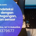 Arduino alat pendeteksi baterai dengan sensor tegangan, jarak dan sensor suhu