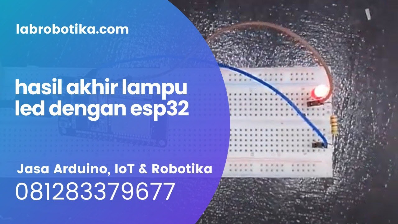 hasil akhir lampu led dengan esp32