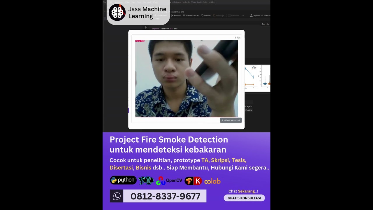  Jasa machine learning Project Fire Smoke detection, mendeteksi kebakaran