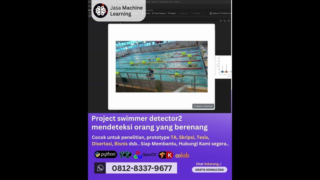 Jasa Machine Learning Project Swimmer Detector 2, Mendeteksi Orang yang Berenang