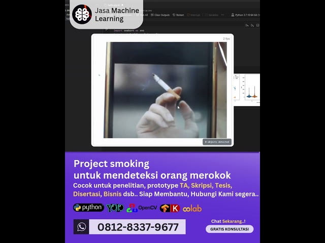 Jasa machine learning Project Smoking, orang sedang merokok