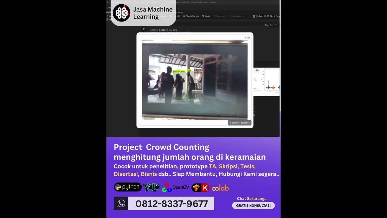Jasa machine learning Project Crowd counting, mendeteksi jumlah orang di keramaian