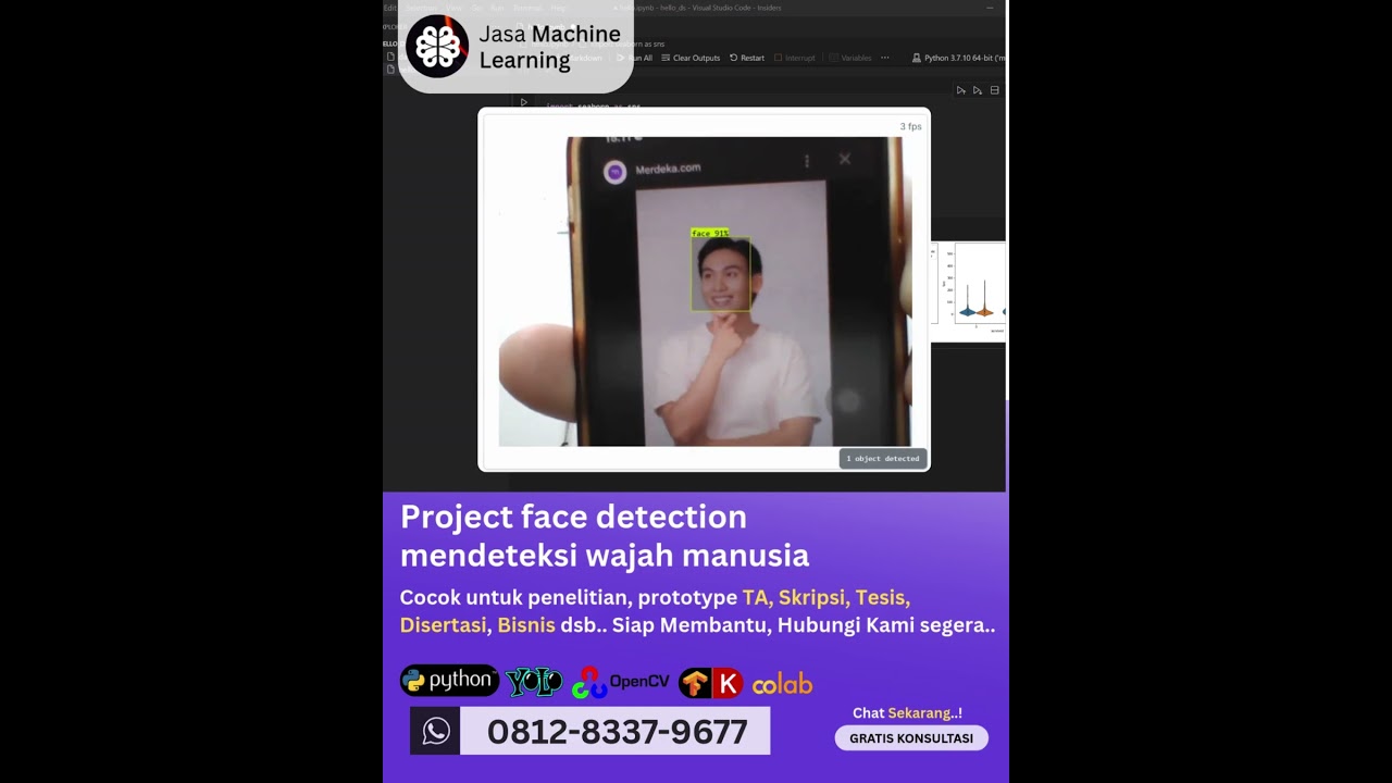 Jasa machine learning Project face detection, mendeteksi wajah manusia