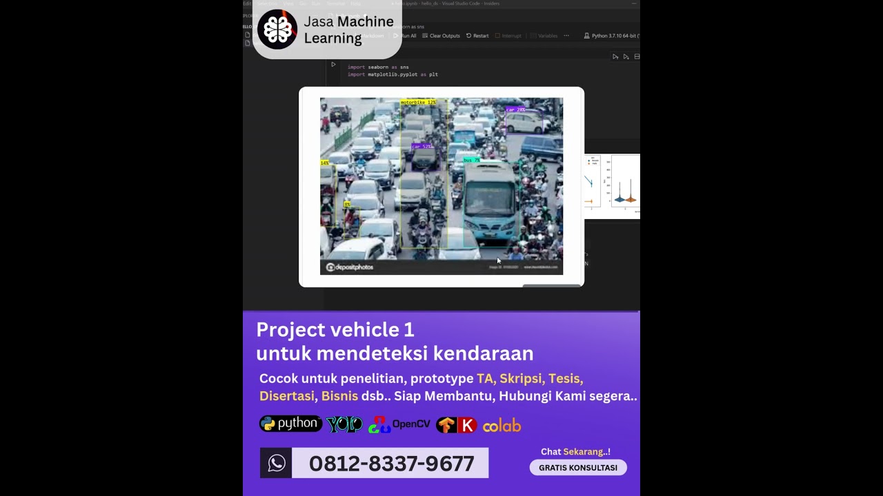 Jasa machine learningProject Vehicle 1, mendeteksi kendaraan