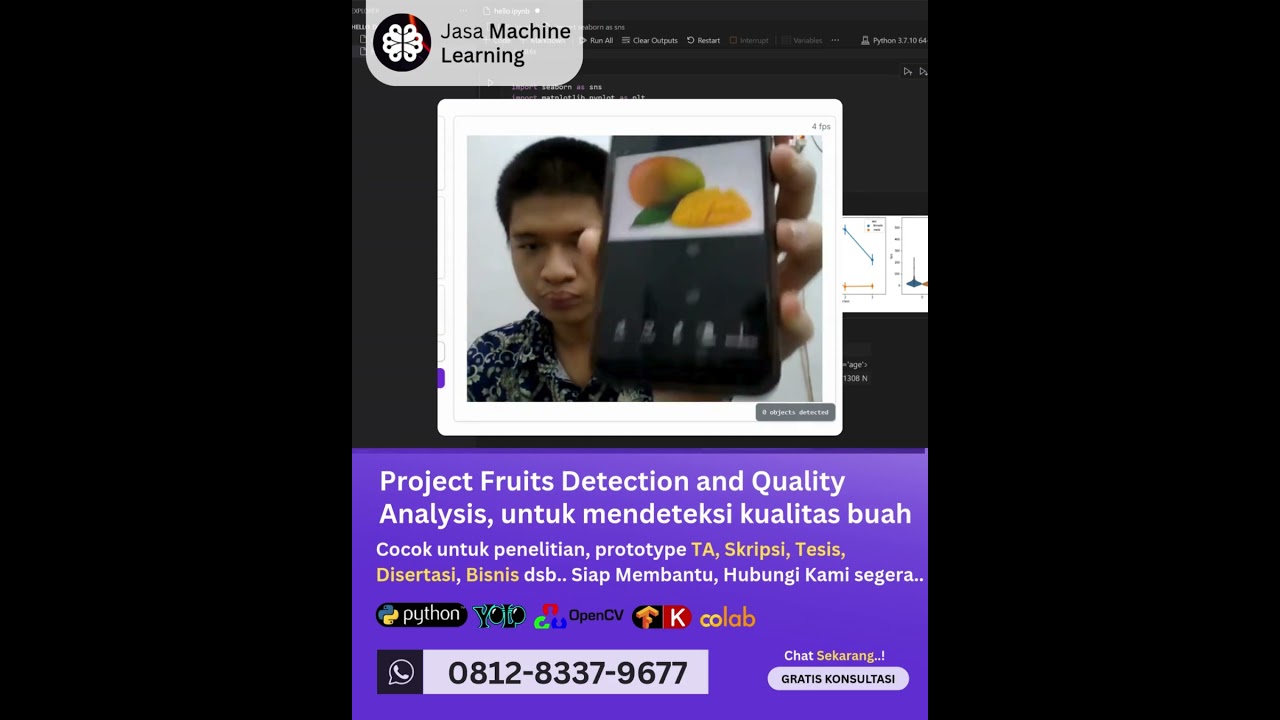 Â Jasa machine learning Project Fruits detection and Quality analysis, kualitas buah