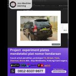 Jasa machine learning project experiment plates, mendeteksi plat nomor kendaran