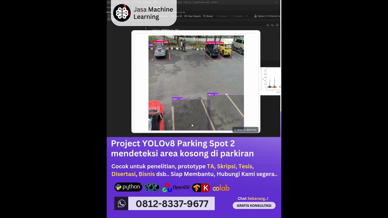 Jasa Machine Learning Project YOLOv8 Parking Spot 2, Mendeteksi Area Kosong di Parkiran