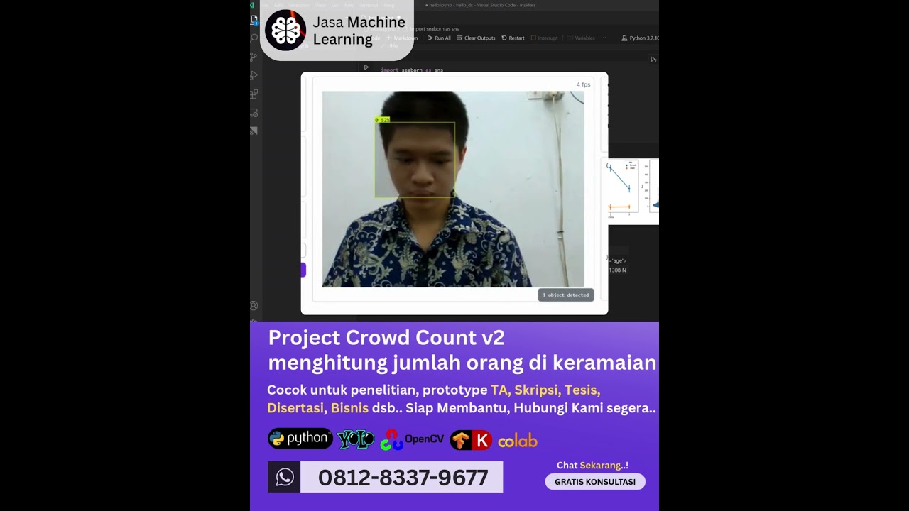 Jasa machine learning Project Crowd Count v2, menghitung jumlah orang di keramaian
