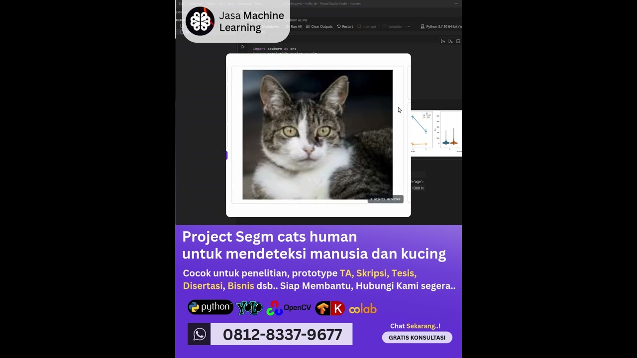 Segmentasi Objek Manusia dan Kucing dengan YOLOv8