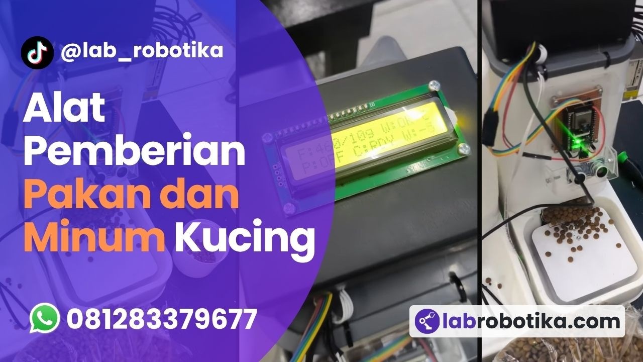 Alat Pemberian Pakan dan Minum Kucing Cerdas Otomatis